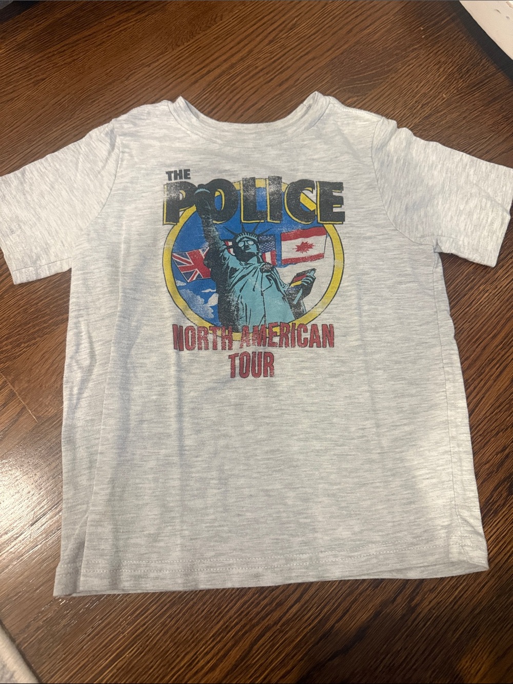Police Light Gray Kids' North American Tour Graphic Tee
